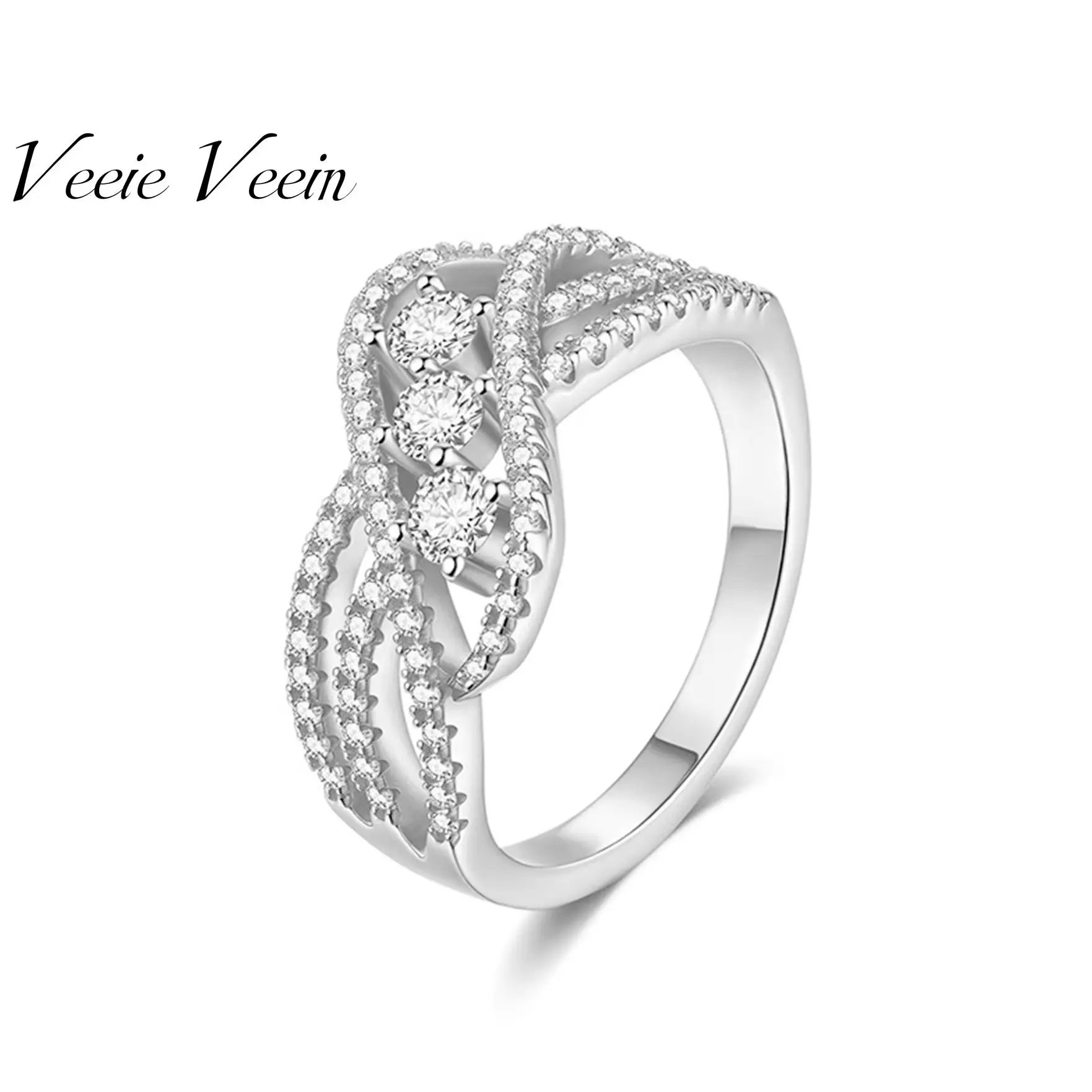 

Veeie Veein Элитный бренд Кольцо из стерлингового серебра S925 с овальным кольцом из муассанита Женское кольцо со скелетом Ювелирные изделия