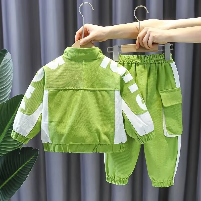 Hot Kid Tracksuit Boy Girl Clothing Set 2024 Spring Casual Long Sleeve Letter Zipper Outfit Infant Baby Clothes  2 3 4  5 6Years