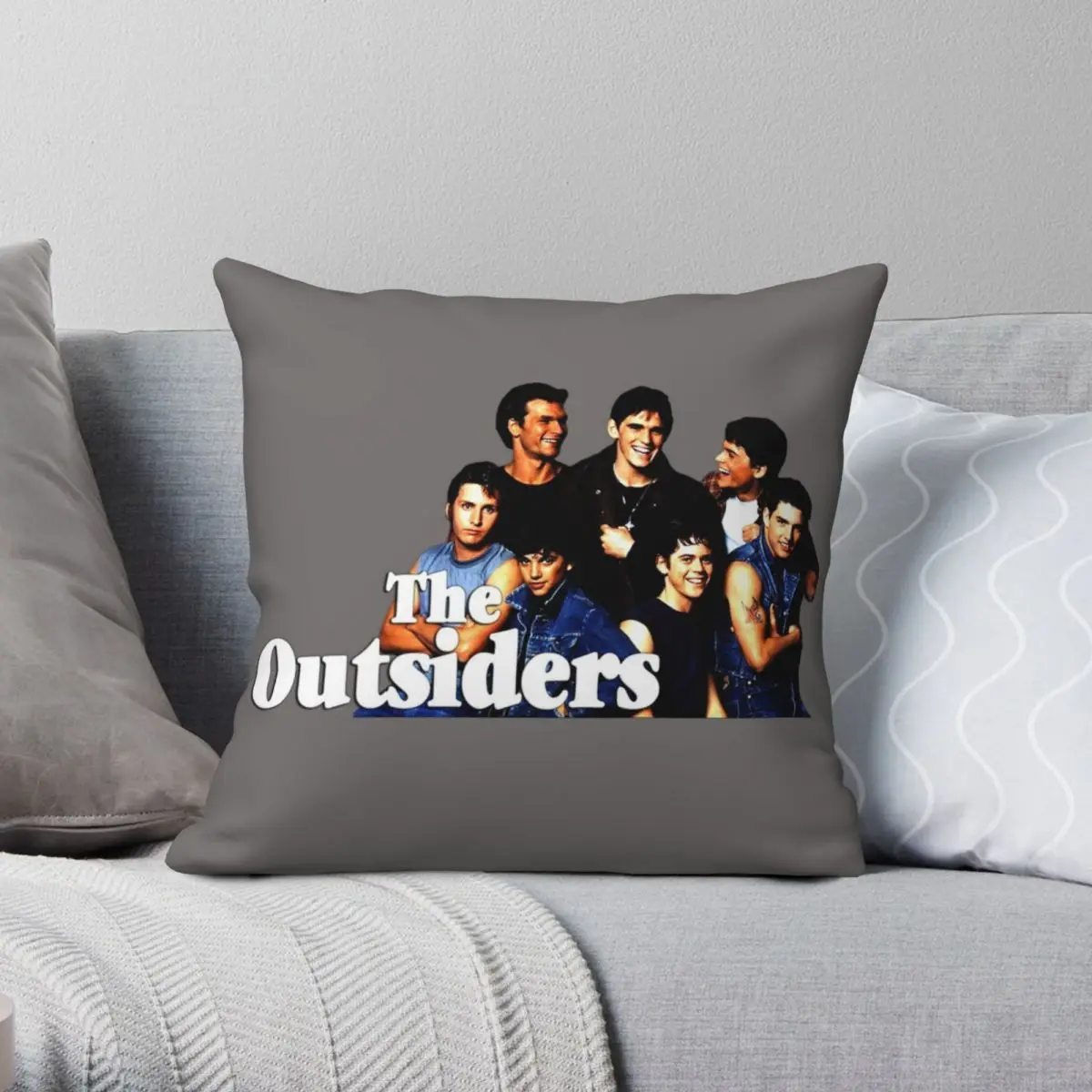 

The Outsiders Pillowcase Polyester Linen Velvet Printed Zip Decorative Throw Pillow Case Home Cushion Cover