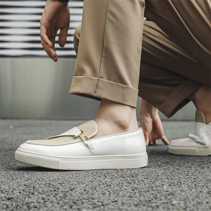 النسخة الكورية من أحذية Le Fu مع خطافات مزدوجة لزيادة التهوية وأحذية لوحية مصفف شعر على الطراز البريطاني #3