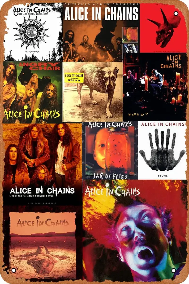 Alice in Chains Band Poster Blechschild Metallschild