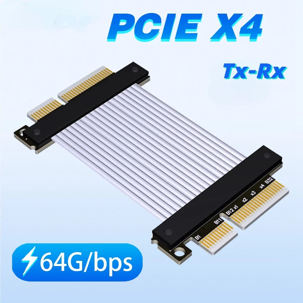 

64Gbps PCI-E 4.0 x4 to x4 Male to Male Jumper Cable GPU Server PCI Express 4.0 Gen4 High Speed Tx Rx Signal Docking Riser Jumper