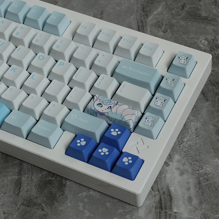 Keycap Ice Six-Tail Keycap PBT Five-Sided Sublimation Original Factory Height Keycap