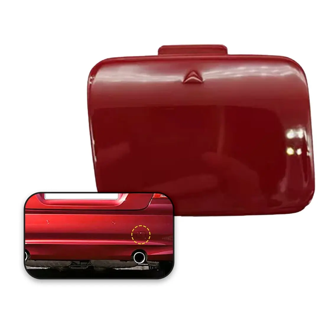 51127256109 Car Red Rear Bumper Tow Eye Hook Hole Cover Cap fit for BMW 3-Series E92 Coupe E93 Convertible 2010-2013