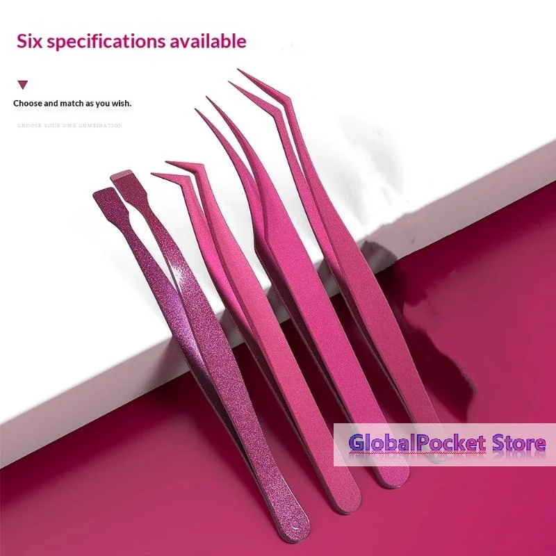 [TG823]Eyelash Tweezers Multi-color Craft Tweezers Stainless Steel Precision Tools For Cutting Nail Art Stickers And DIY SET
