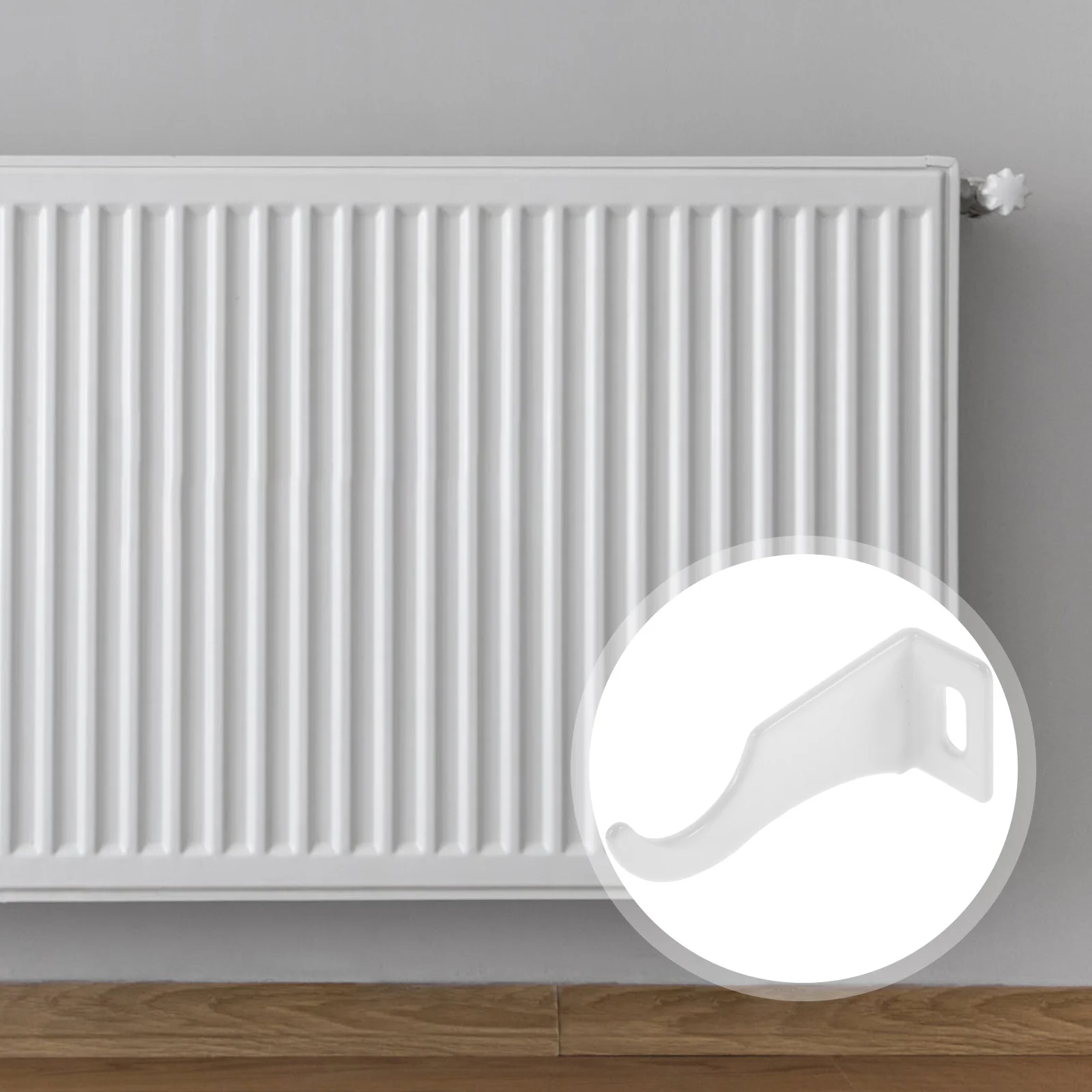 

4pcs Radiator Hooks Steel Dipped Reusable Quick Installation Bracket High Durability Load Bearing Heater Hangers Wide