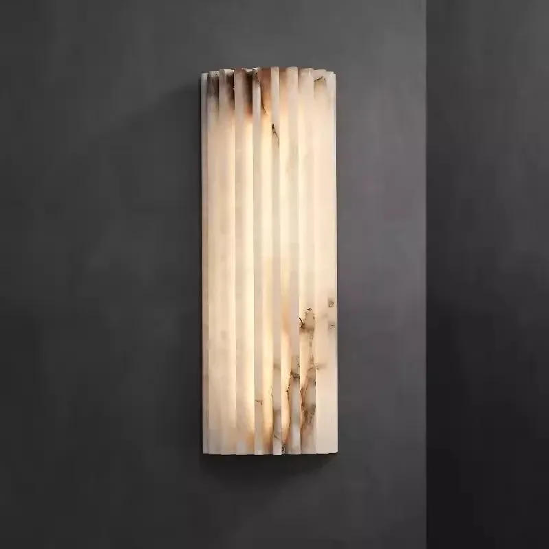 Luxury Alabaster Spanish Marble Wall Lamp for Living Room Hotel Bedside Bedroom Restaurant Modern Decorative Lighting Fixture