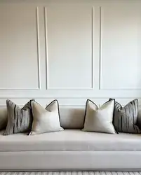 1pc Luxury Double Side Jacquard Throw Pillow Cover - Beige & Gray Luxurious Arabic style Design Pillow Cover for Bed Sofa