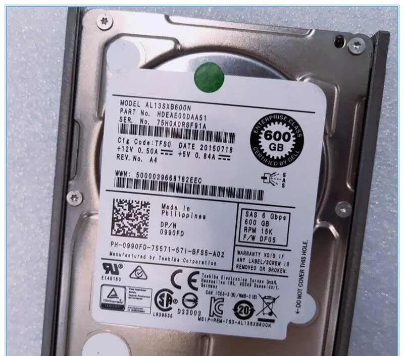 0990FD 600G 15K 6G SAS 2.5 inch 990FD disassembled hard drive Used