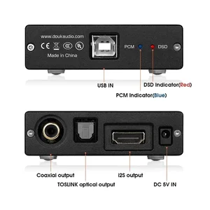 Douk Audio U2 PRO Mini XMOS XU208 Antarmuka Digital Konverter USB ke Koaksial /Optik /12S DSD256 PCM384K 10 xmos penjualan terbaik - №