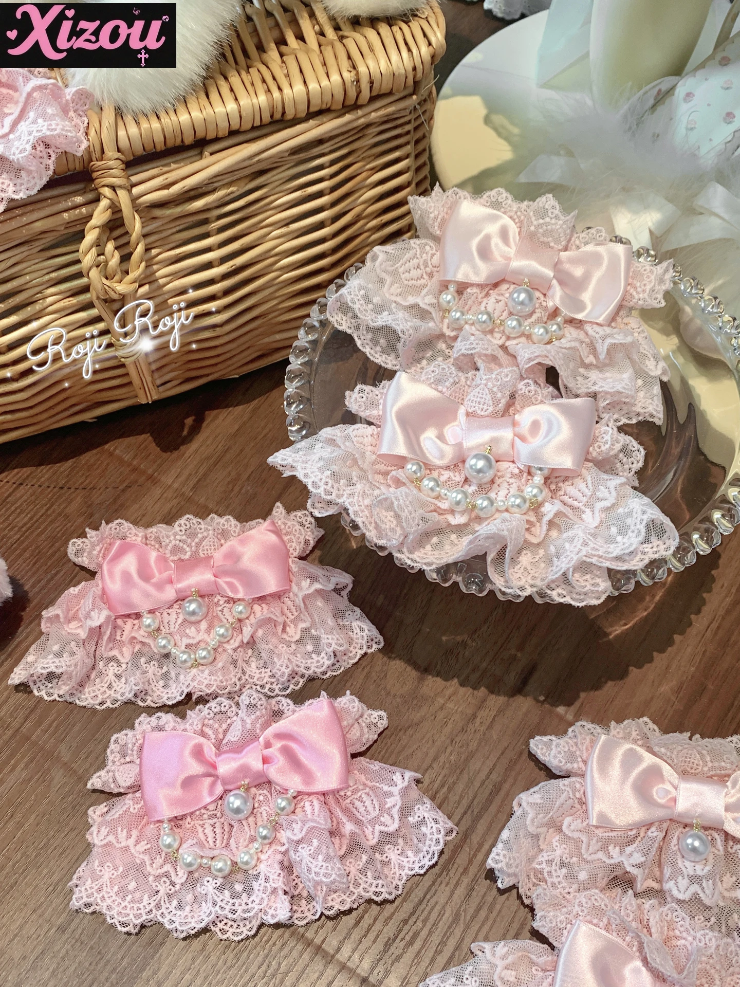 

Japanese Original Lolita Small Cake Hand Sleeve Women‘s Bow Lolita Cute Lace Oversleeve Sweetheart Girl Lolita Lace Accessories