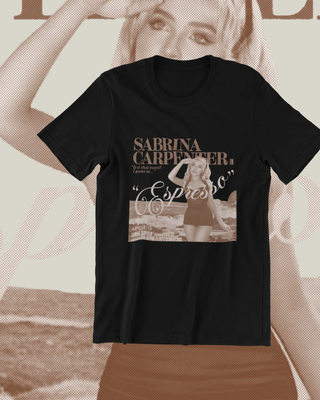 سابرينا كاربنتر جولة حول العالم تي شيرت الشارع الأمريكي الهيب هوب الرجال النساء المتضخم Y2k قصيرة الأكمام الذكور الإناث الملابس تي شيرت #4