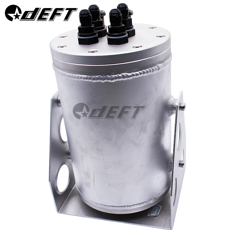 DEFT Universal 2.5L（Litre） Fuel Surge Catch Can Aluminium  Fuel Tank Oil Catch Tank Racing Oil Catch Can