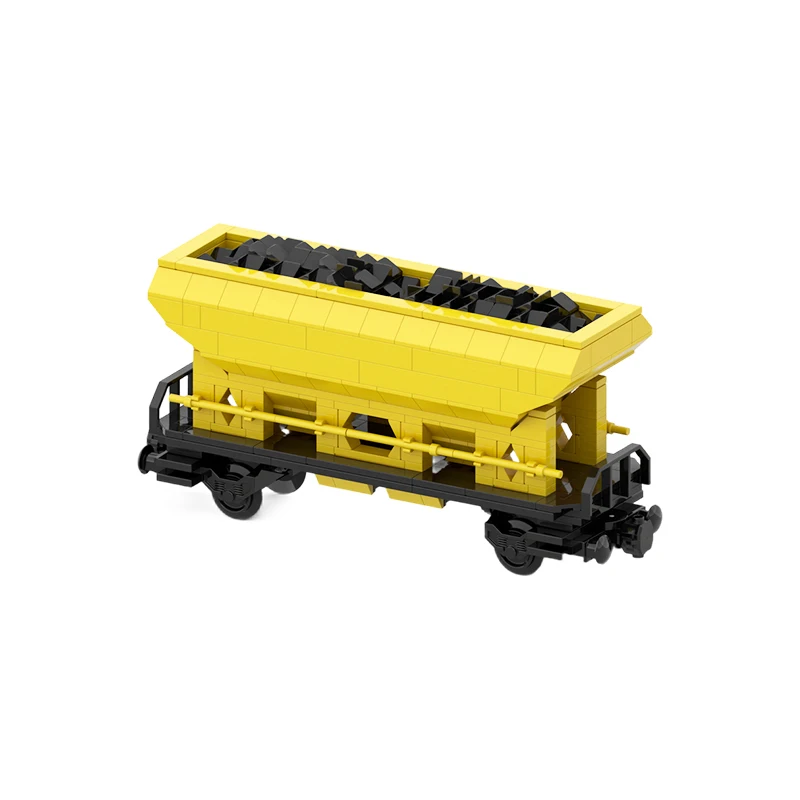MOC 8w Railway Maintenance Flatcar Building Blocks European Construction Service Train Wagon Bricks Toy Gift For Adults Kids