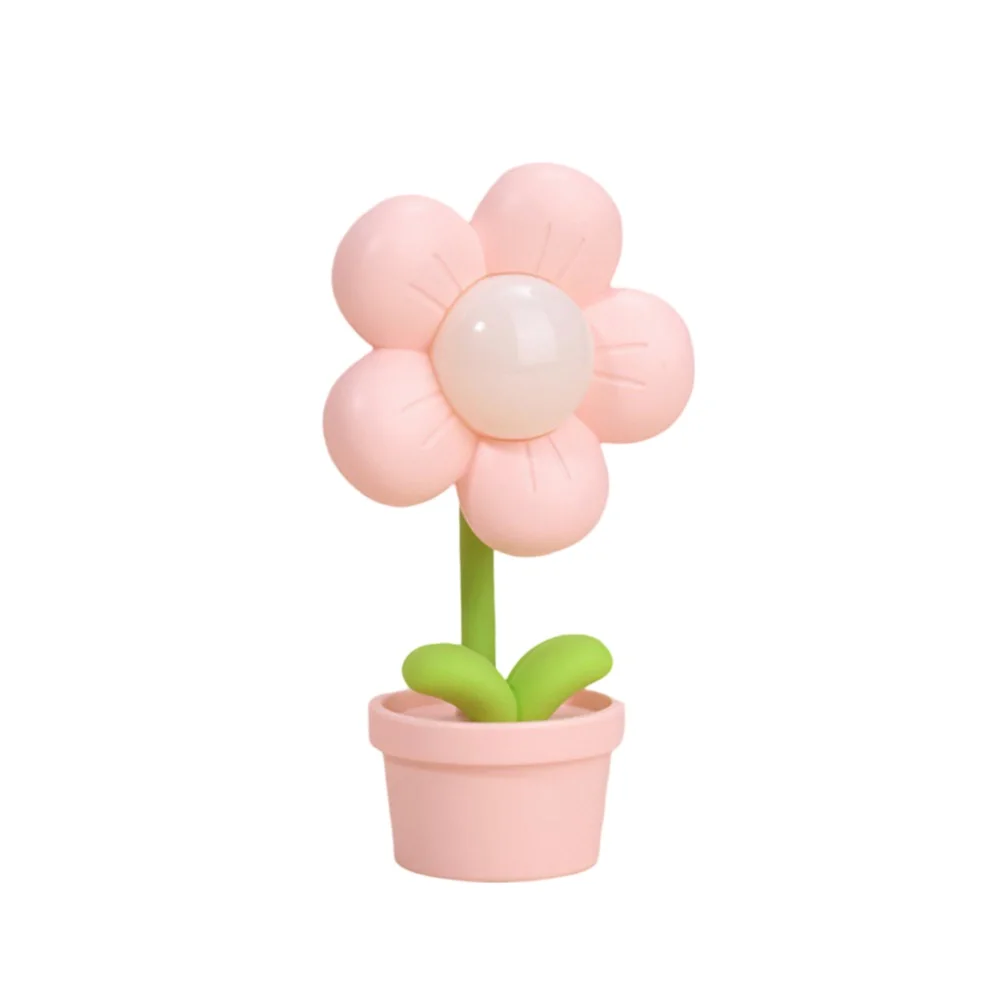 1 PCS  So Cute  For Minimalist LED  Night -Light With Flower  Outline Soft -Light Emission  Fits Seamlessly On  Any Desk