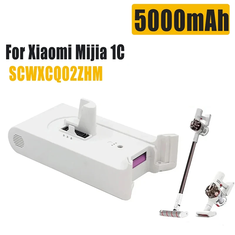 Lithium-ion Battery Pack for Xiaomi Mijia 1C 5000mAh Handheld Vacuum Cleaner Rechargeable Battery Capacity Power Supply