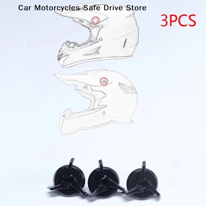 【M】3PCS Off-road Helmet Special Screw For Sun Visor Fixing Plastic Screw Universal Plastic Screw Off-road Helmet Screw