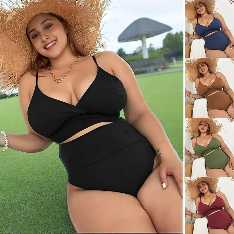 Designer plus size bikini da donna Costume da bagno diviso oversize Costumi da bagno donna 2025 tendenza sexy Due pezzi set 2 tankini Beachwear