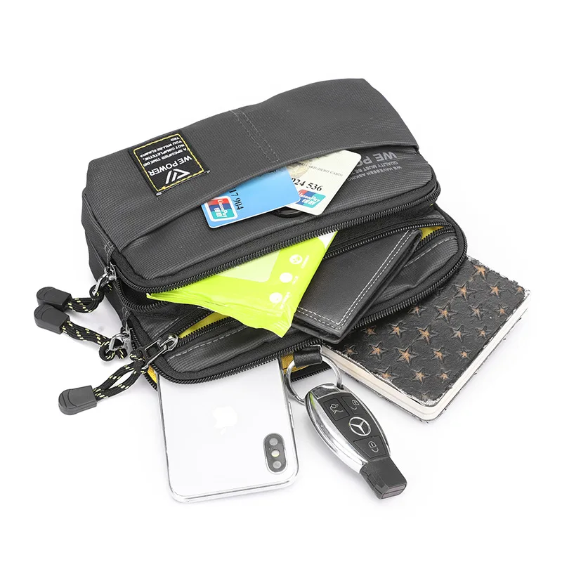 Men Messenger Bag Phone Coin Purse Multi-functional  Crossbody Shoulder Bag Waist Bag Outdoor Sports Small Chest Pocket