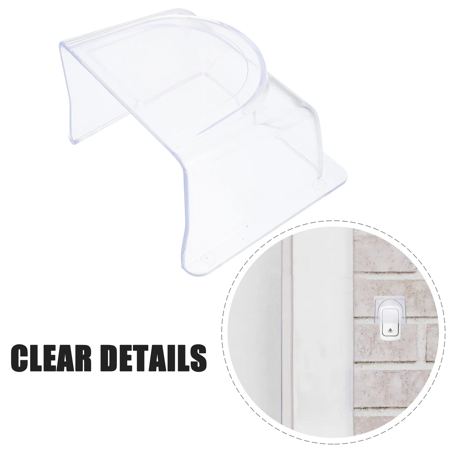 غطاء جرس باب مقاوم للماء لآلة بصمات الأصابع للتحكم في الوصول ولوحة المفاتيح وجهاز الحضور وغطاء المطر للحماية الخارجية #6