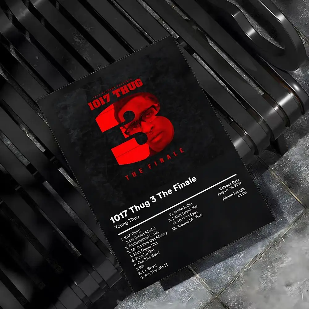 Y-Young Thug Rapper Sänger Poster für Zuhause, Wohnzimmer, Schlafzimmer, Bar, Flur, selbstklebende Wandkunst, Druck, wasserfest, ästhetische Dekoration – Detail 12