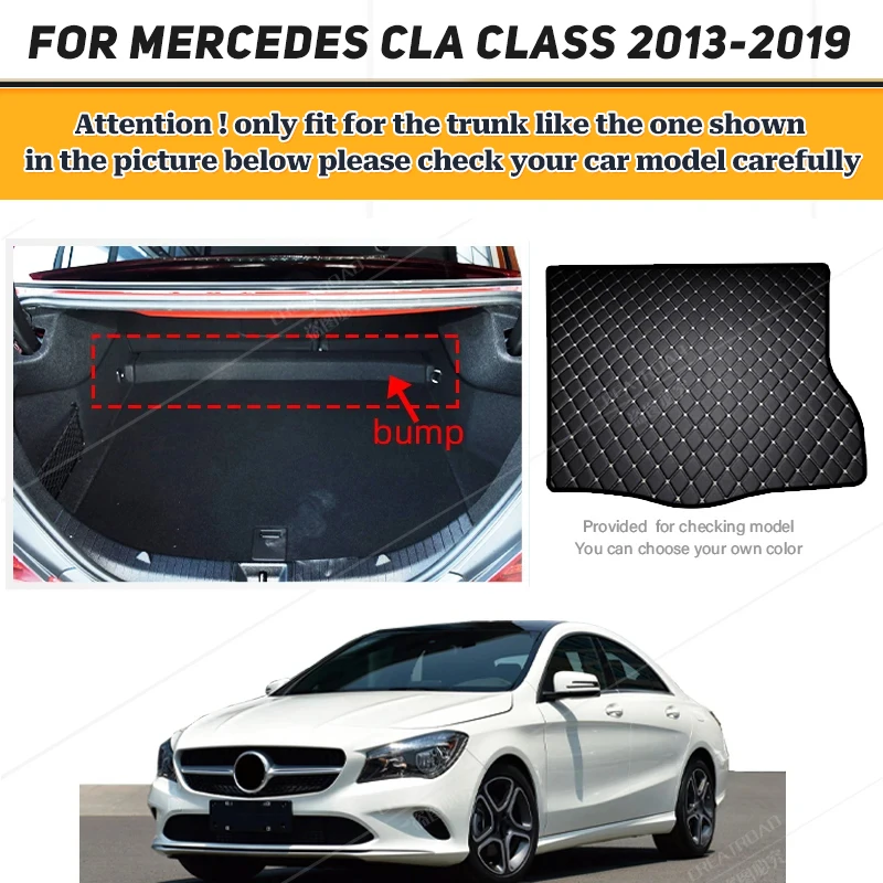 Cargo Liner For Mercedes Benz CLA Class Sedan C117 2013-2019 Car Trunk Mats With Backrest Protectors Cargo Mats Accessories
