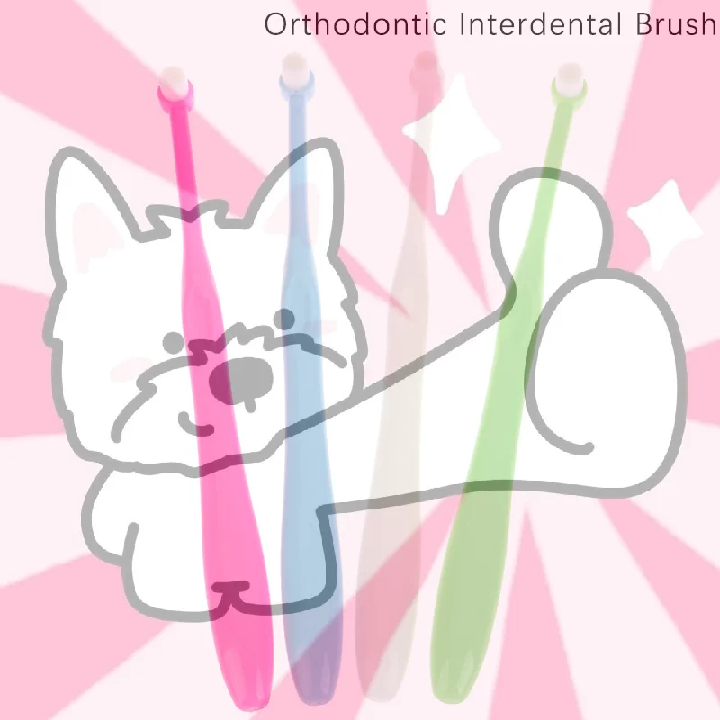 Orthodontic Interdental Brush Single-Beam Soft Teeth Cleaning Toothbrush Oral Care Tool Small Head Soft Hair Implant Adult