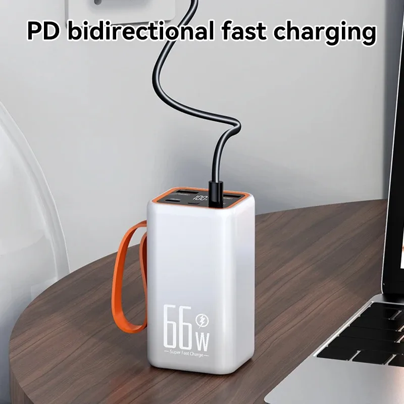 50000mAh Large Capacity Portable Two-Way 66W Super Fast Charging Power Bank External Battery Charger For iPhone Huawei Xiaomi view 6