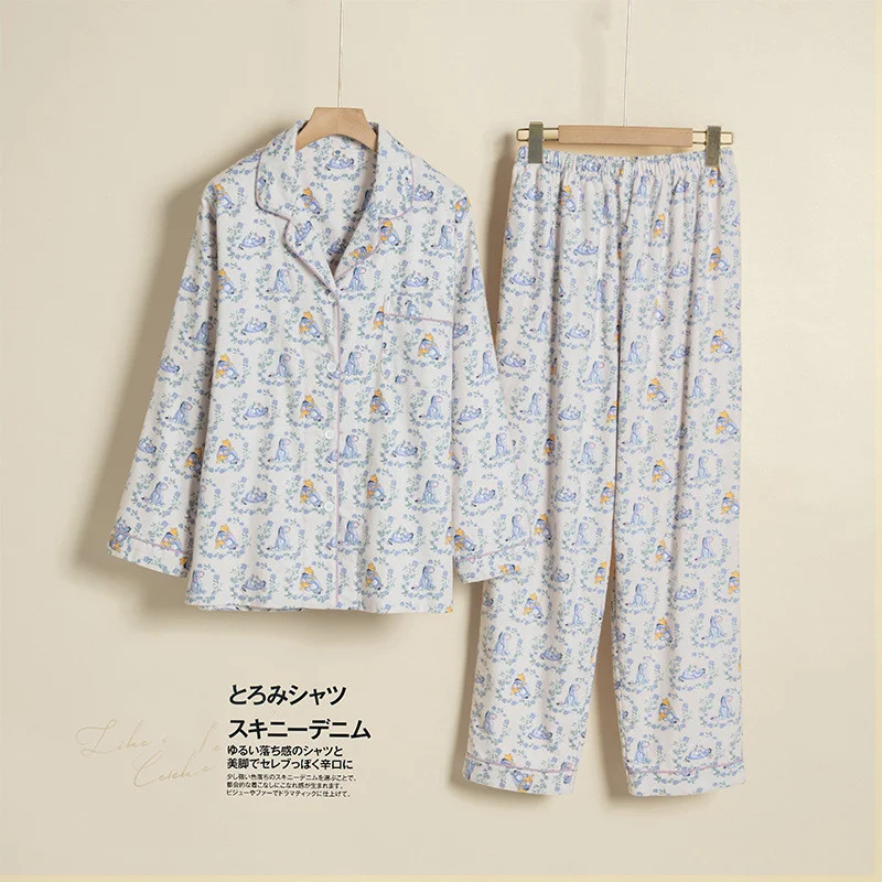 

Весенне-осенние новые женские пижамы, комплект домашней одежды, кардиган для девочек, пижамы из мятой ткани, домашняя одежда, комплект с длинными рукавами