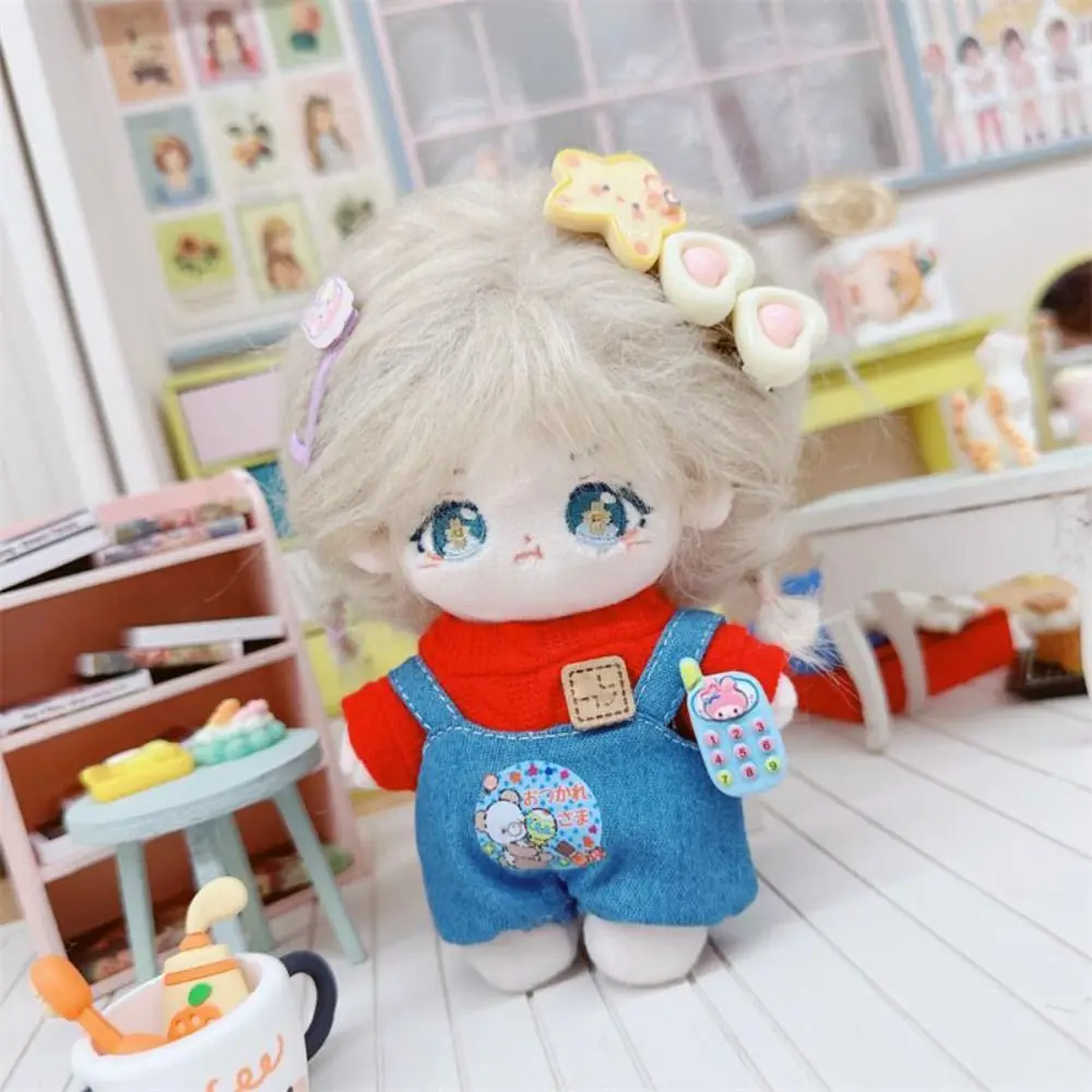 10CM Doll Clothes Cute Lace Maid Dress Headband Suit Cartoon Jeans Overalls For EXO Idol Dolls Accessories Kids Toys