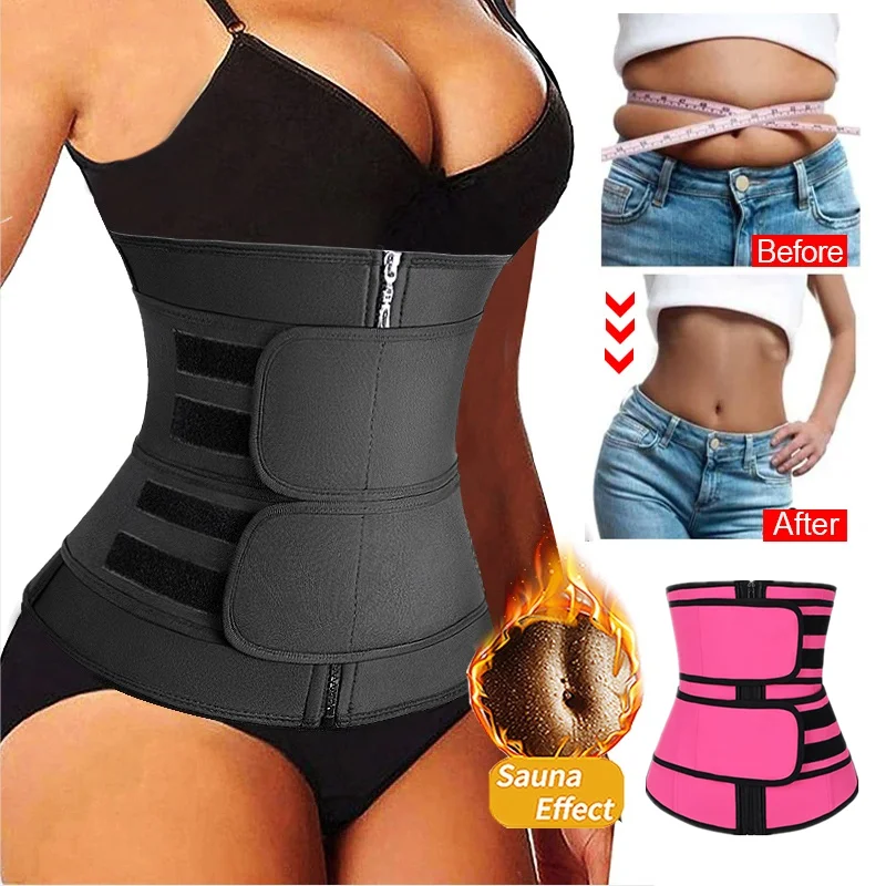 Sauna Taille Trimmer Riem Voor Vrouwen Zweet Gewichtsverlies Taille Trainer Workout Afslanken Shaper Taille Corset Faja Reductora