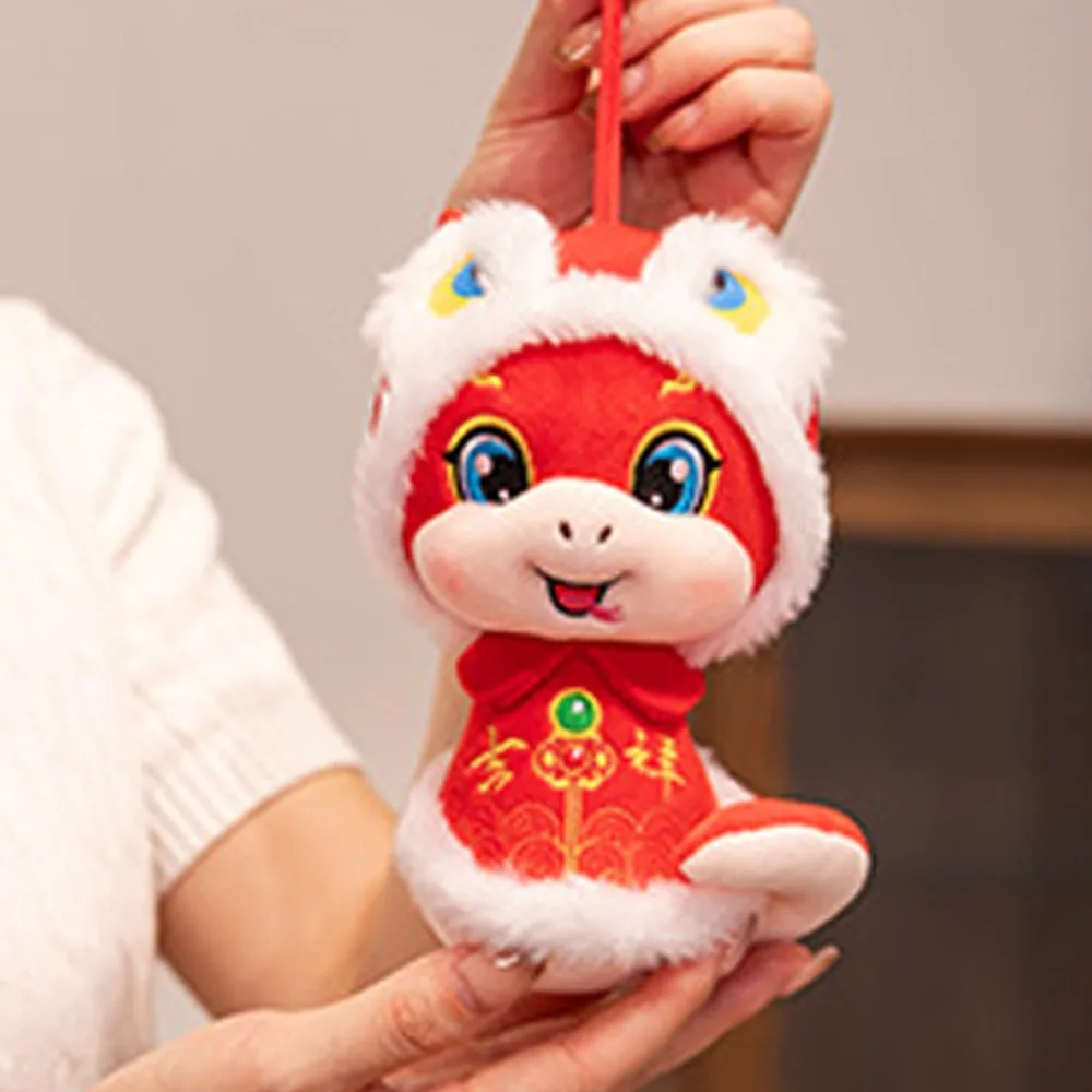 สวัสดีปีใหม่ 2025 งูปี Plush Mascot PP ผ้าฝ้ายนุ่มงูปี Mascot ของเล่นตุ๊กตาสัตว์น่ารัก Lucky ตุ๊กตางู Plushies