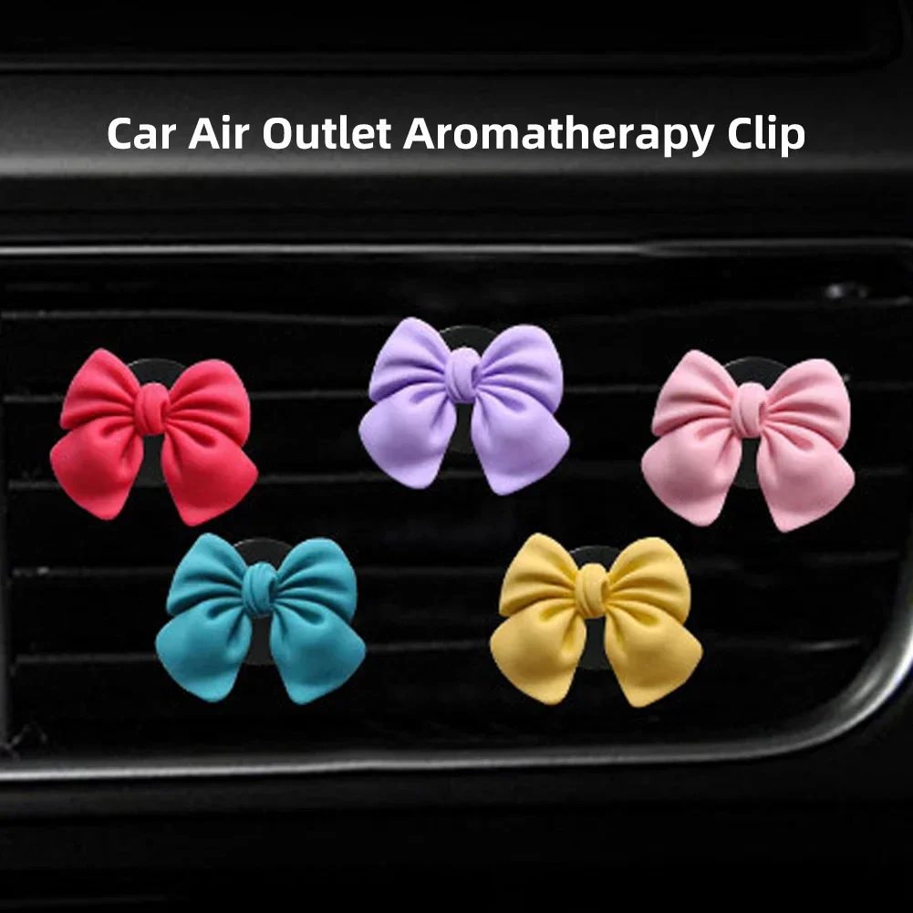 Car Air Freshener Cute Bow-knot Car Perfume Car-styling Natural Smell Air Conditioner Outlet Clip Fragrance Auto Accessories