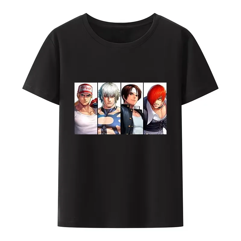 King of Fighters Spiel Charakter Iori Yagami T-shirts Korea Stil Lose Gedruckt T-shirt Top Oansatz Casual Masculinas Drucken T