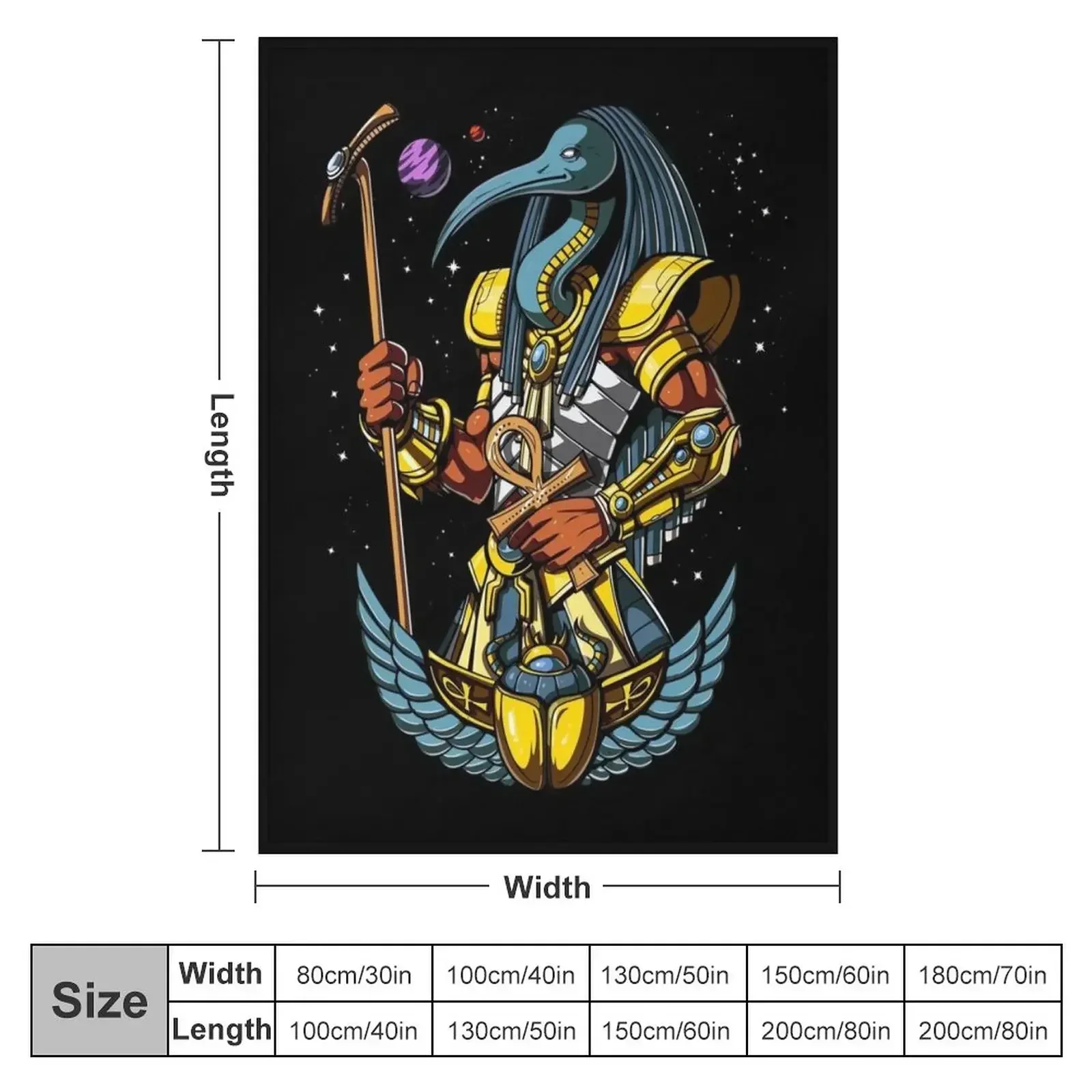 Egyptian Mythology God Thoth Throw Blanket Retros bed plaid For Baby Blankets