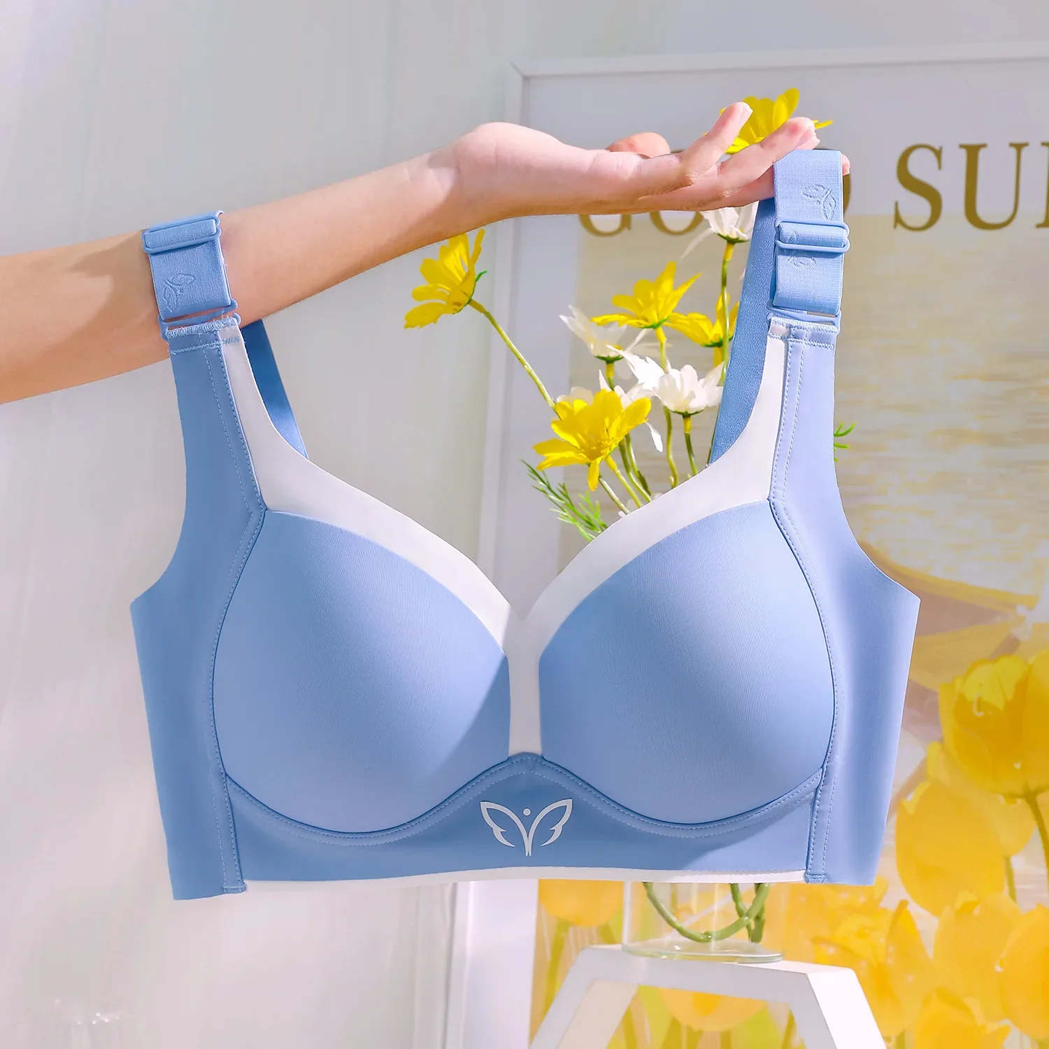 

Бесшовные бюстгальтеры для женщин, большой размер, беспроводной бюстгальтер с легкой подкладкой, бюстгальтер с полным покрытием C D E Cup Soutien Gorge Femme