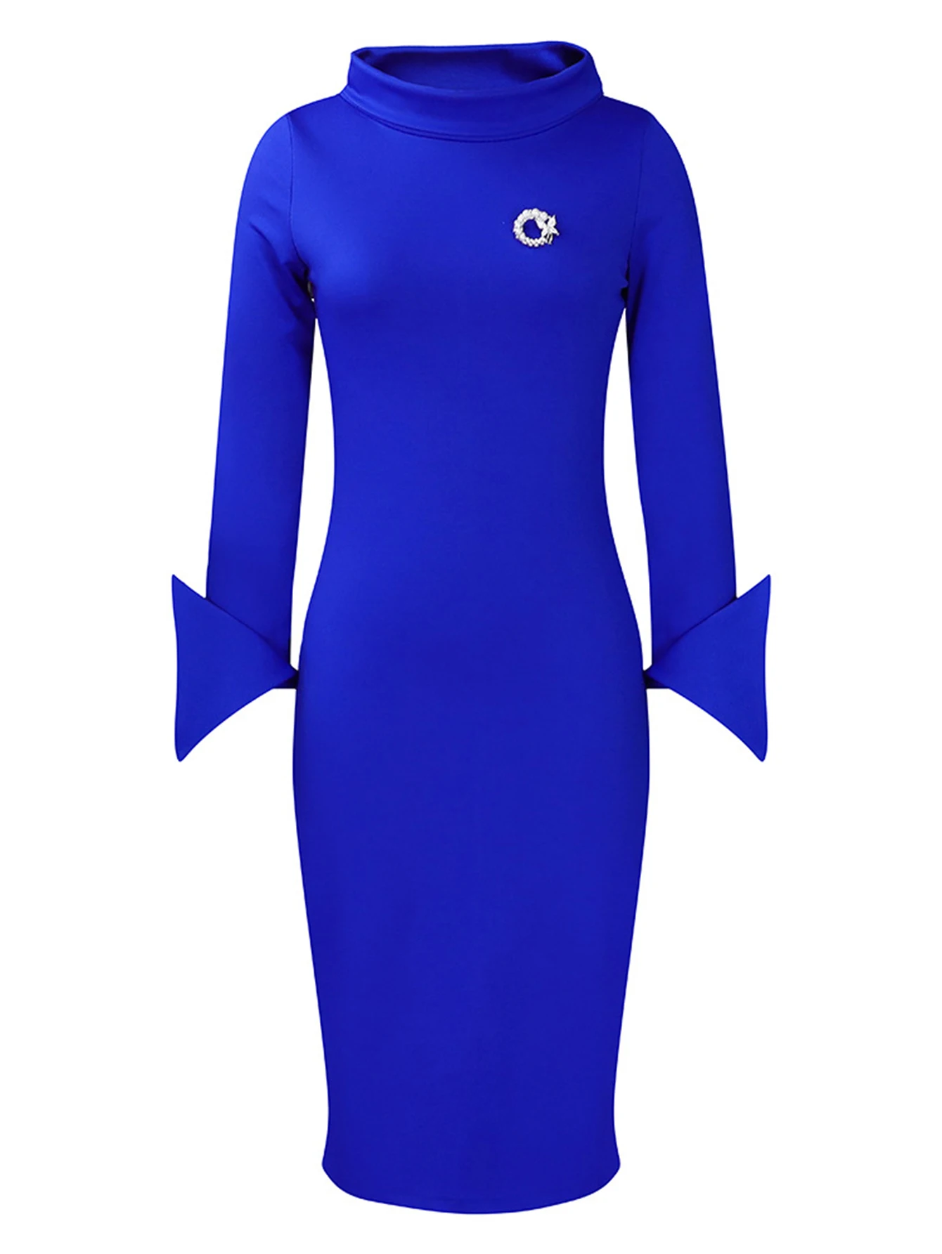 Women's Long Sleeve Hip Dress Autumn Winter Professional OL Temperament Fashion African European Style