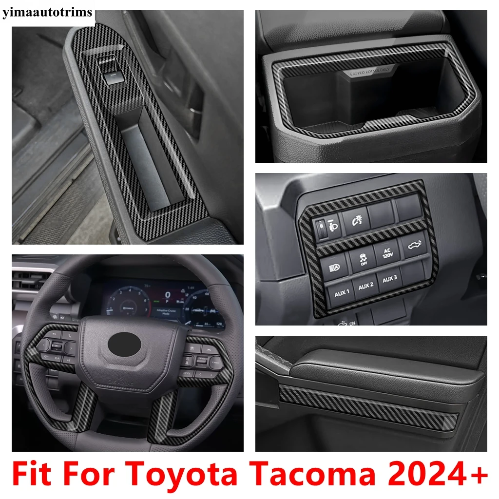 

Window Lift / Door Strip / Head Light / Steering Wheel / Water Cup Panel Cover Trim ABS Accessories For Toyota Tacoma 2024 2025