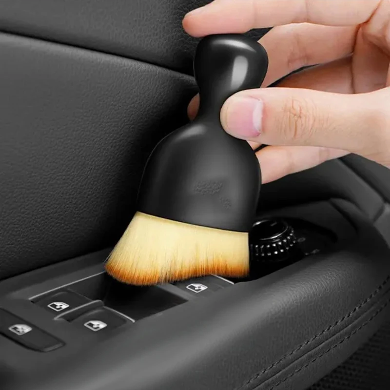 Car Air Vent Cleaning Soft Brush with Casing Car Interior Cleaning Tool Artificial Car Brush Car Crevice Dusting Car Detailing