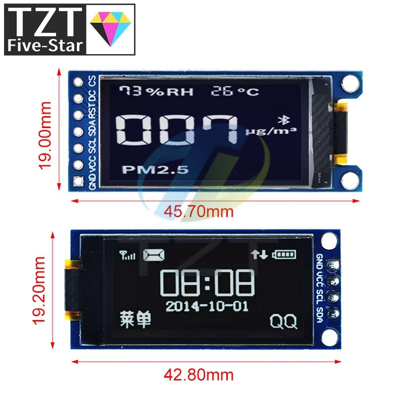 1.3 Inch OLED Display 64×128 LCD Module SH1107 4PIN 7PIN LCD 1.3 