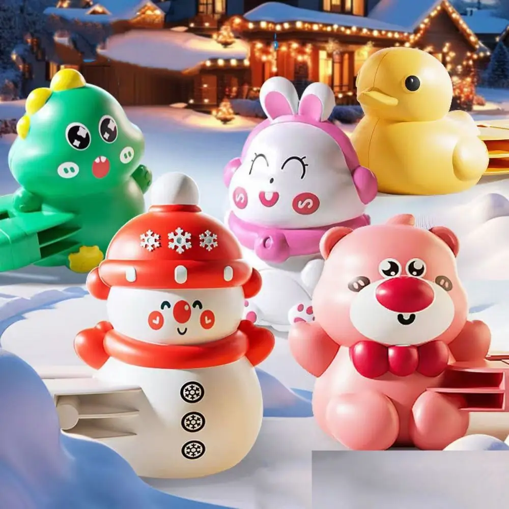 Plastics Winter Snowball Maker Toy Rabbit Dinosaur Snow Duck Ball Making Tool Anti-slip Handle 34cm Snow Sand Ball Making Molds