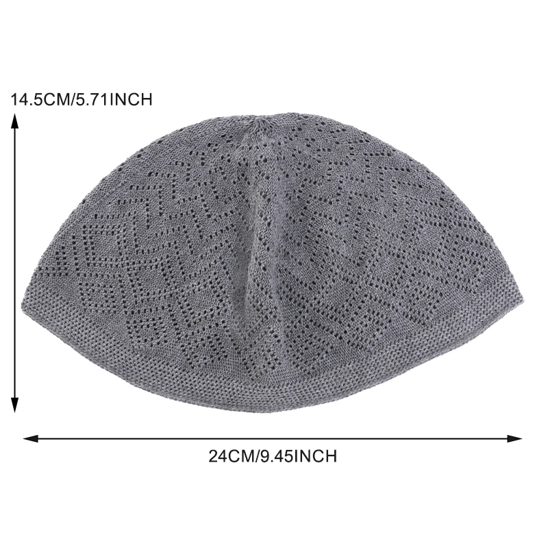 2PCS/LOT Muslim Men Prayer Hats Unisex Beanies Cap Mountaineering Ski Hat Soft Hiking Riding Hat Prayer Hat