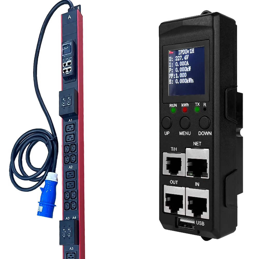 

Power Strip UK Rack Mounts Switched PDU 21 kW Three-phase IP Acquisition Smart PDU 36 Port 0U Vertical Installation