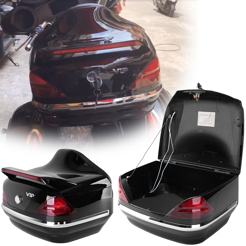 

Motorcycle 26L Helmet Box Top Tail Rear Luggage Storage Tool Cases Lock Trunk for Honda Yamaha Suzuki Kawasaki