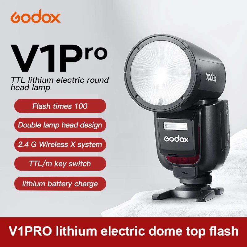 Godox V1 Pro V1Pro TTL литий-ионная вспышка для камеры с круглой головкой, вспышка Speedlite с беспроводной передачей для Canon Nikon Sony Fuji Olympus