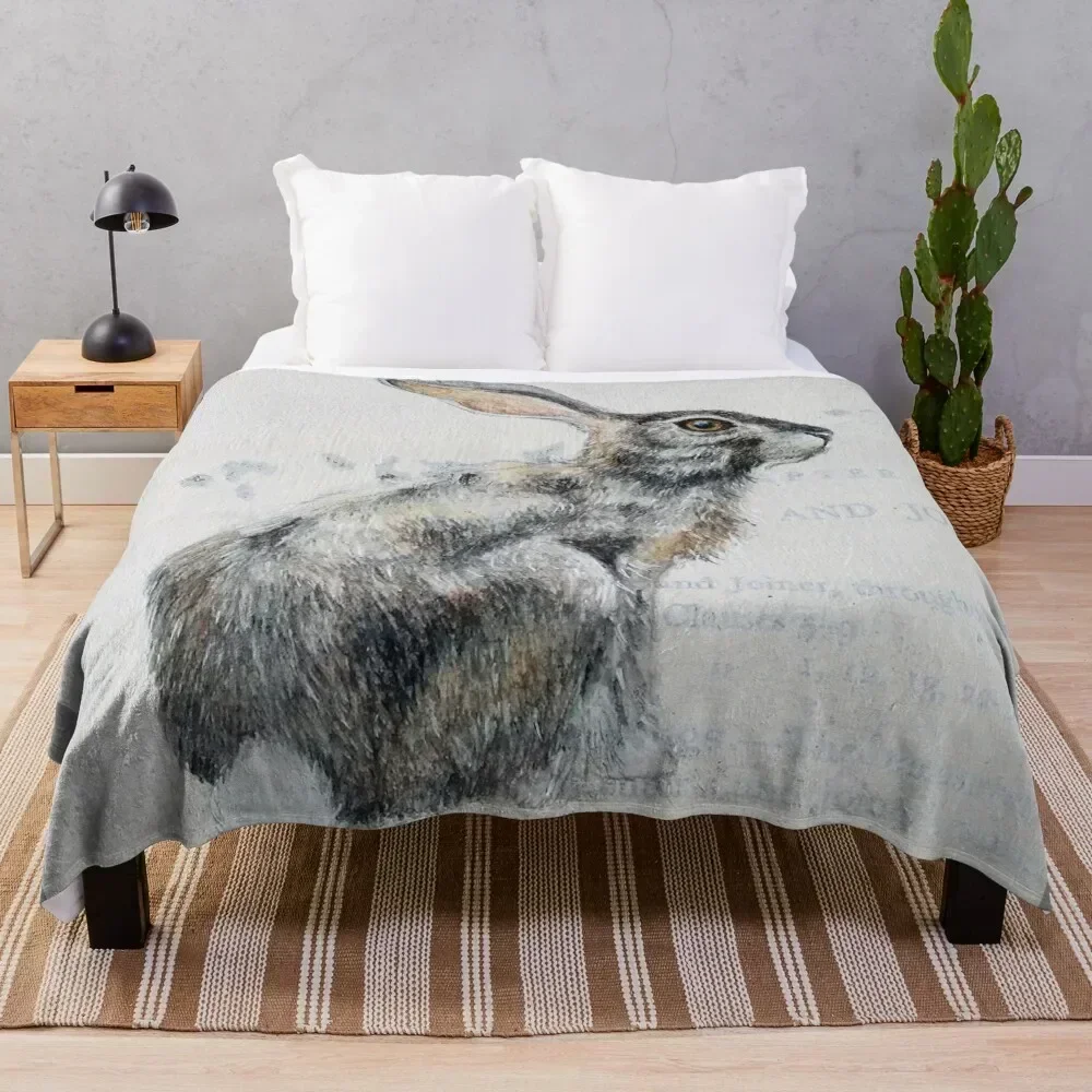 

Hare Throw Blanket Soft Warm Blanket Gift for Men Women Adults