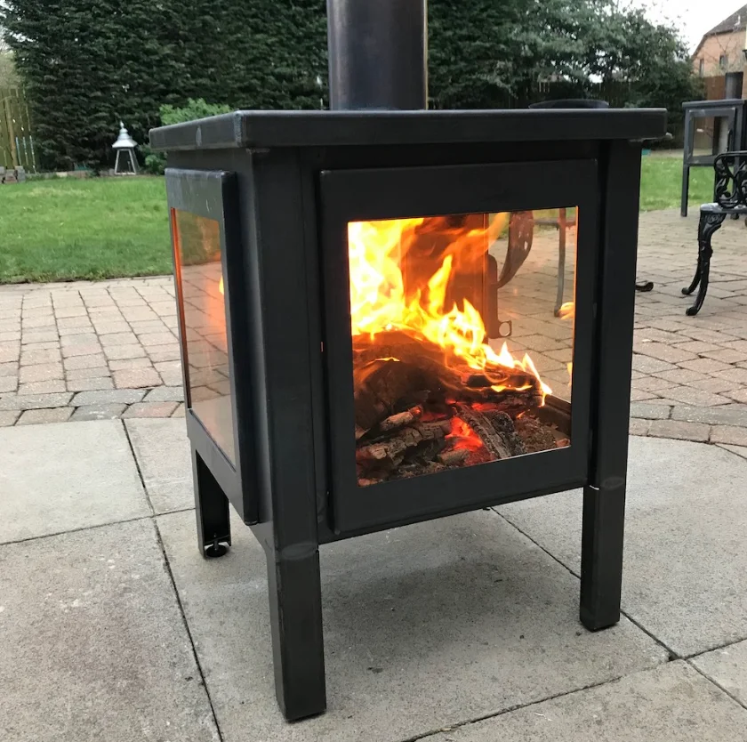 

Укороченный стальной высококачественный уличный камин, объемный камин, дровая камин