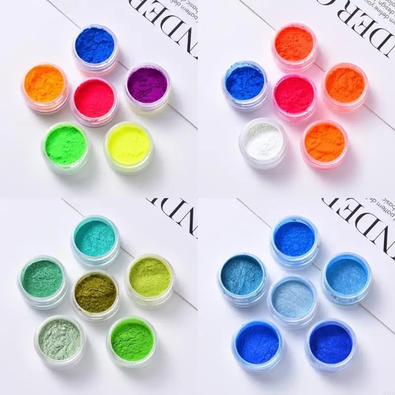  1Set Epoxy Resin Natural Mica Mineral Powder Cosmetic Grade Pearlescent Pigment