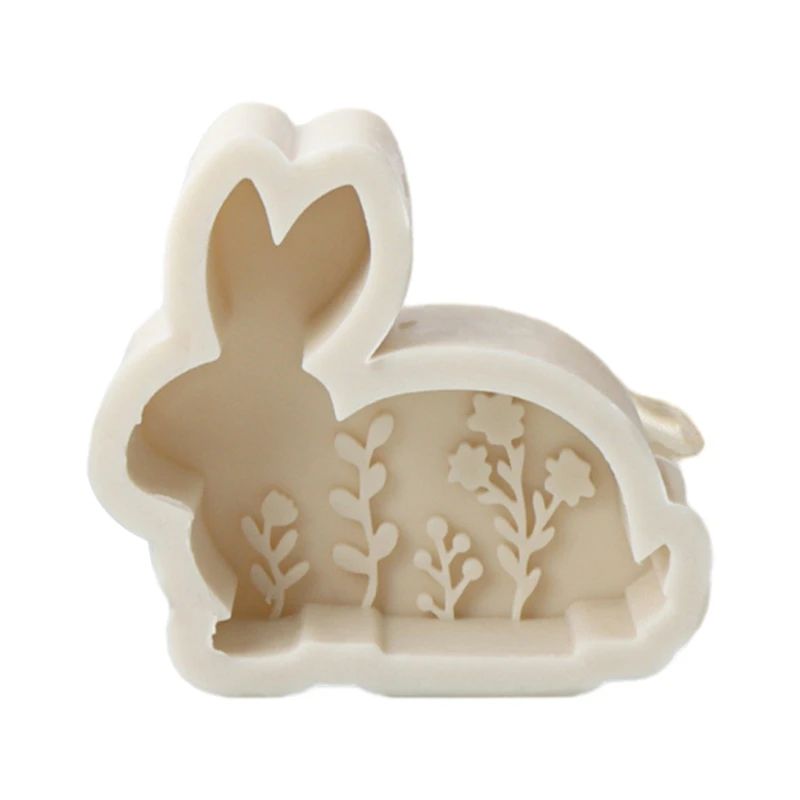 3D Rabbit Silicone Mould Smooth Animal Theme Mold Epoxy Resin Molds for Ornament Casting Moulds