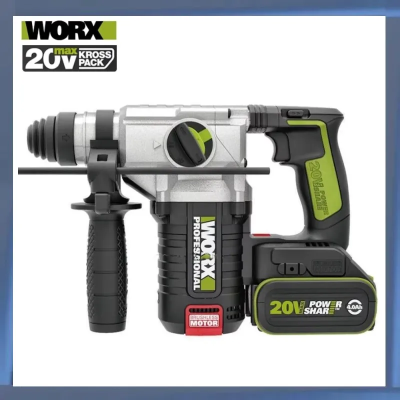 WORX WU388F 24mm cordless brushless /Rotary hammer power tools drill concrete/brick/professional/Impulse hammer 20V